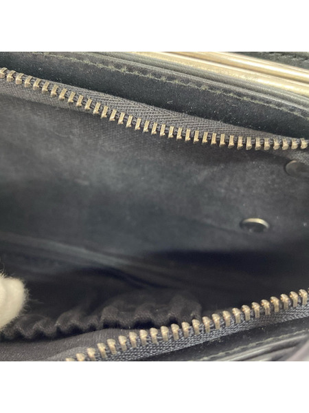 DRIES VAN NOTEN ハンドバッグ ガマ口レザーハンドバッグ ブラック