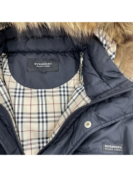 BURBERRY BLACK LABEL ジャケット ダウンジャケット/ファーフード BLK