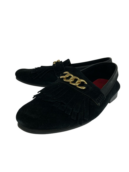 Honour Ovation シューズ スエード フリンジローファー BLK