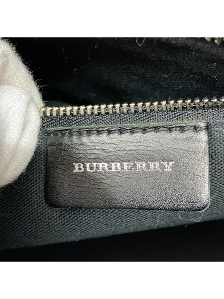 BURBERRY ウールチェックボストンタイプバッグ