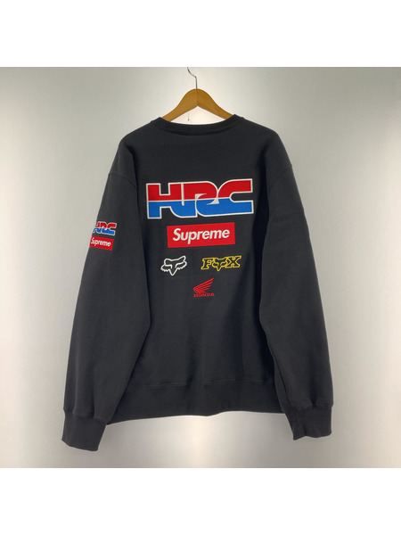 19AW/Supreme/Honda/Fox Racing Crewneck/XL/ブラック