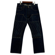 TROPHY CLOTHING DOUBLE KNEE NARROW DIRT DENIM W32