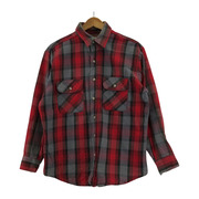 Levi's ALASKA USA製 チェックネルシャツ RED (M)