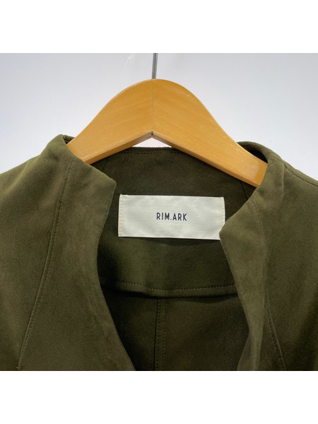 RIM.ARK ソノ他 ベロアコート カーキ