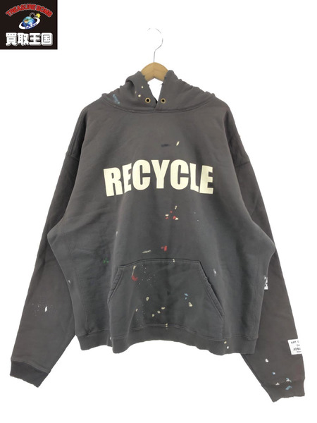 GALLERY DEPT 23SS 90S RECYCLE HOODIE Washed Black 加工パーカー M[値下]