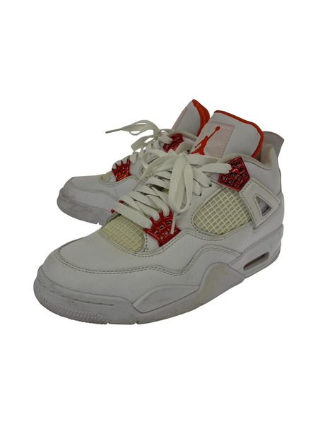 NIKE AIR JORDAN 4 RETRO WHITE/TEAM ORANGE 25.0cm CT8527-118