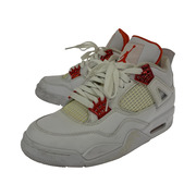 NIKE AIR JORDAN 4 RETRO WHITE/TEAM ORANGE 25.0cm CT8527-118