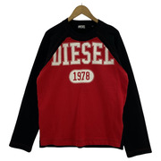 DIESEL スウェット 黒赤 S