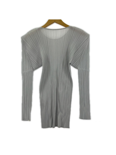 PLEATS PLEASE 長袖Tシャツ・カットソー プリーツ グレー (3)