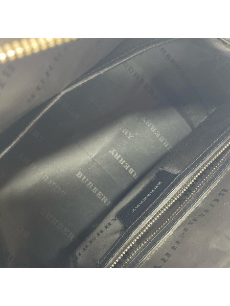 BURBERRY ミニボストンバッグ 黒 ノバチェック