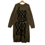 . 長袖ワンピース CYbER dYNE UTSUTU ロングニット FREE ブラウン