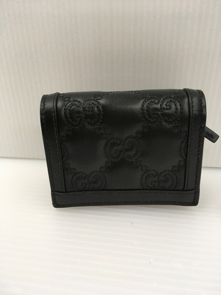 GUCCI/GGマトラッセ カードケース ウォレット 黒 723786[値下]