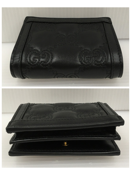 GUCCI/GGマトラッセ カードケース ウォレット 黒 723786[値下]