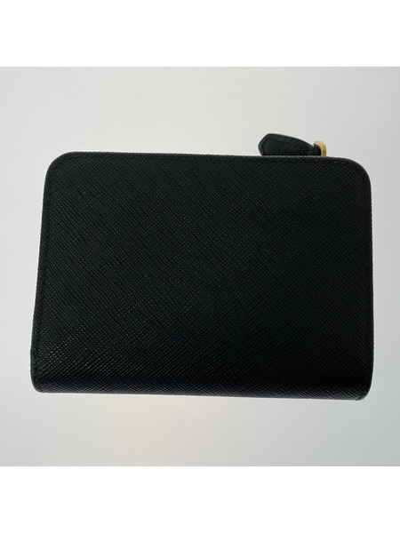 コンパクトウォレット PRADA サフィアーノ 二ツ折リ財布 黒