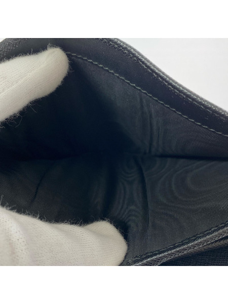 コンパクトウォレット PRADA サフィアーノ 二ツ折リ財布 黒