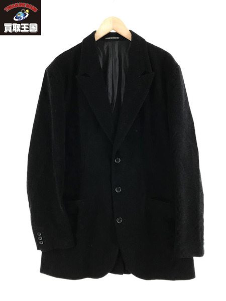 Yohji Yamamoto POUR HOMME 22AW 2 60 ウールコーデュロイジャケット 黒 4[値下]