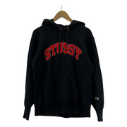 STUSSY×champion リバースウィーブトレーナーパーカー　ブラック