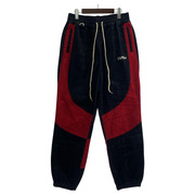 SAPeur パンツ CORDUROY TRACK PANTS 黒赤