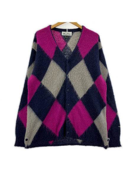 MANASTASH カーディガン アバディーン カーディガン アーガイル 紫(L)