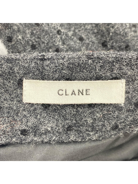 CLANE ロングスカート ウールロングスカート/ドット/GRY/0[値下]