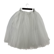 BLACK COMME des GARCONS/Tulle Mid Length Skirt/XS/ホワイト