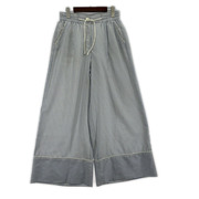 Sacai ストライプワイドパンツ 1 サックス