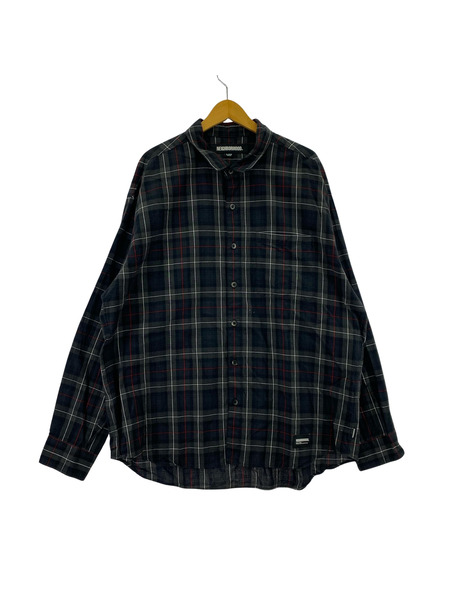 NEIGHBORHOOD 長袖シャツ タータンチェックシャツ ブラック(XL)