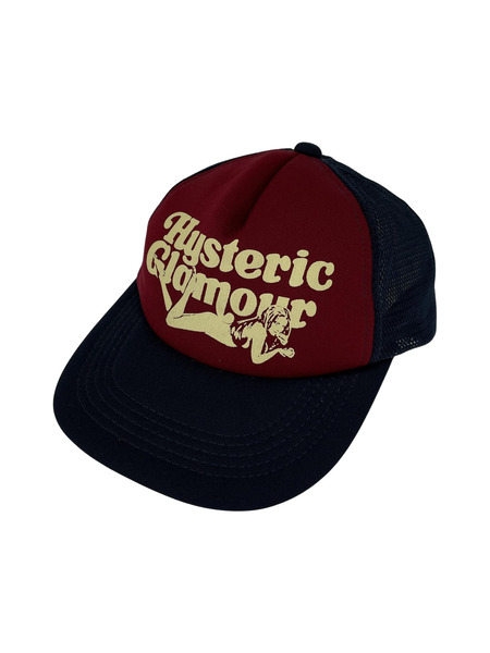 HYSTERIC GLAMOUR LIE DOWN GIRL メッシュキャップ ネイビー