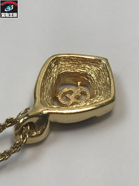 クリスチャンディオール christian dior  CDロゴラインストーンネックレス