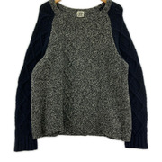 SUNSEA 12AW バイカラー フィッシャーマンニット