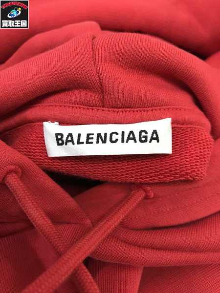 Balenciaga スモールロゴオーバーサイズプルオーバーパーカー