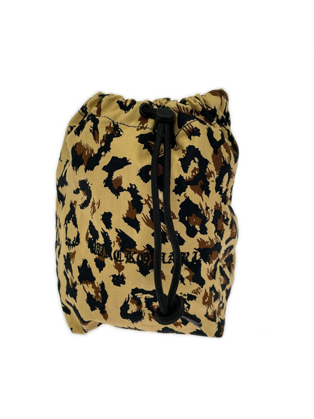 WACKO MARIA LEOPARD DRAWSTRING BAG
