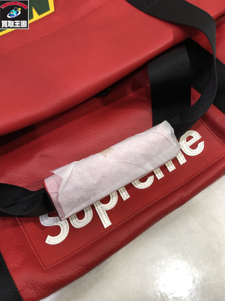 Supreme×NIKE 19aw Leather Duffle Bag/赤/シュプリーム/ナイキ