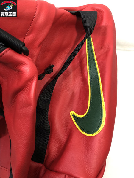 Supreme×NIKE 19aw Leather Duffle Bag/赤/シュプリーム/ナイキ