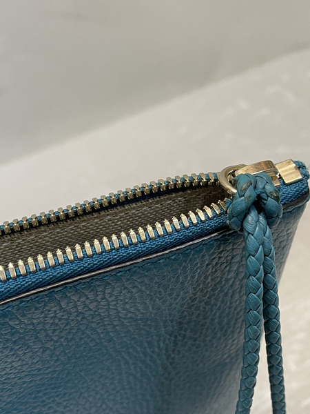 GUCCI バンブータッセル クラッチバッグ ブルー