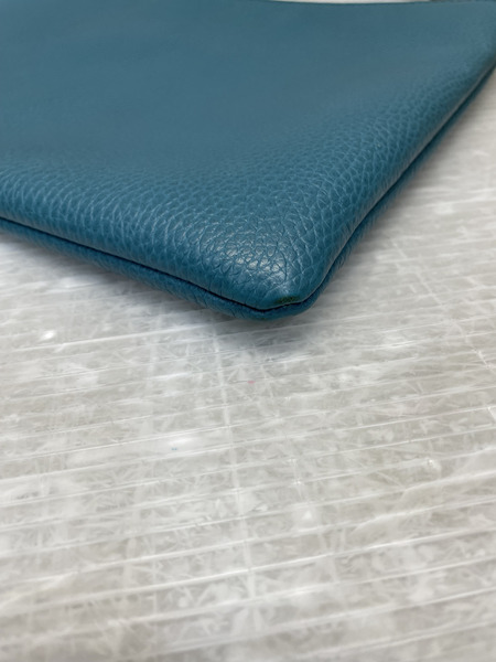 GUCCI バンブータッセル クラッチバッグ ブルー