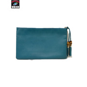 GUCCI バンブータッセル クラッチバッグ ブルー