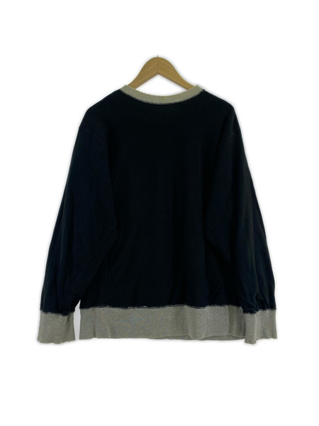 GOODENOUGH スウェット・トレーナー 90s ダブルフェイス ツートンスウェット リブダメージ[値下]