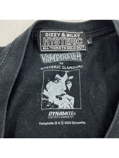 HYSTERIC GLAMOUR 22SS VAMPIRELLA OMNIBUS プリントTee L ブラック[値下]