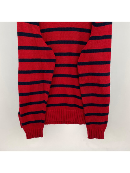 POLO RALPH LAUREN ニット・セーター ボーダー コットンニット (L) 赤紺