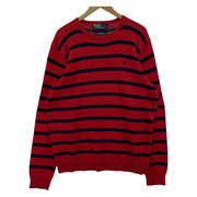 POLO RALPH LAUREN ニット・セーター ボーダー コットンニット (L) 赤紺