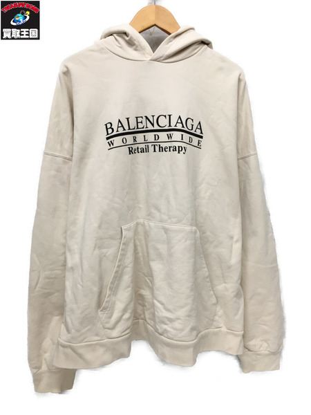 BALENCIAGA 21AW/ワールドワイドロゴ/プルオーバーパーカー 1 674986