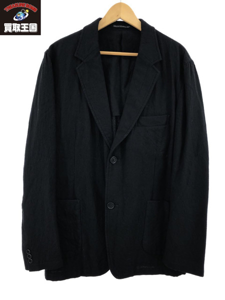 Yohji Yamamoto POUR HOMME 14AW ウール 2Bジャケット 4 ブラック[値下]