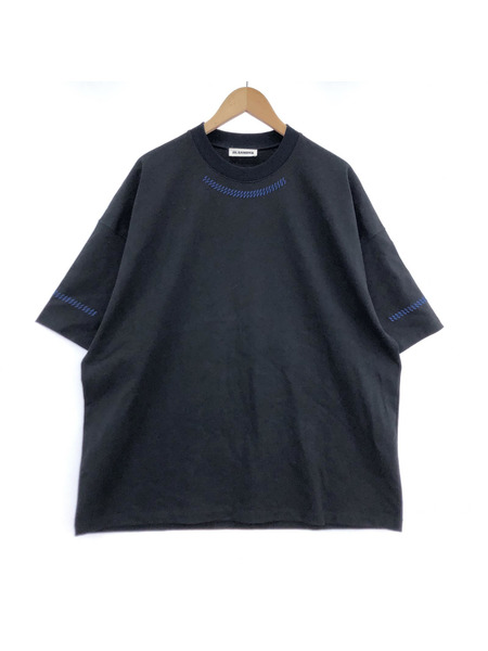 JIL SANDER OVERSIZED SEAM DETAIL TEE 刺繍Tシャツ M ブラック