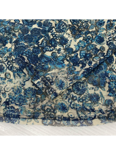 ISSEY MIYAKE 長袖Tシャツ・カットソー シアーカットソー 花柄/ブルー 3