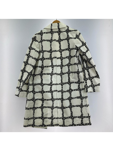 COMME des GARCONS ジャケット 10年 総柄 裁断 カットオフ 白黒 (XS)