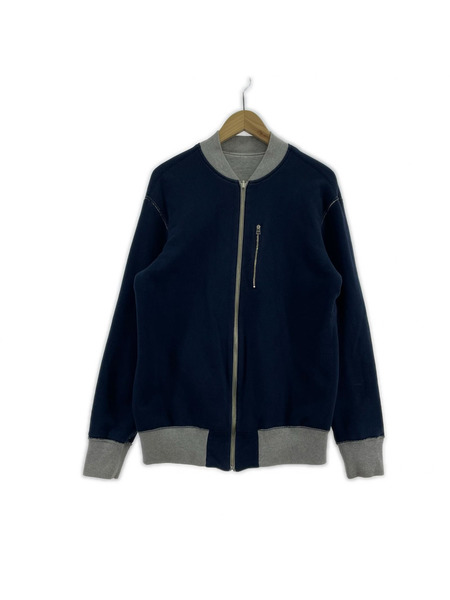 LOOPWHEELER ブルゾン・ジャンパー 受注会限定 リバーシブルスウェットスタジャン グレー L