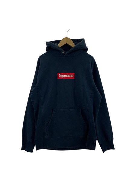 Supreme BOX LOGO PULLOVER NAVY SIZE:L MADE IN CANADA