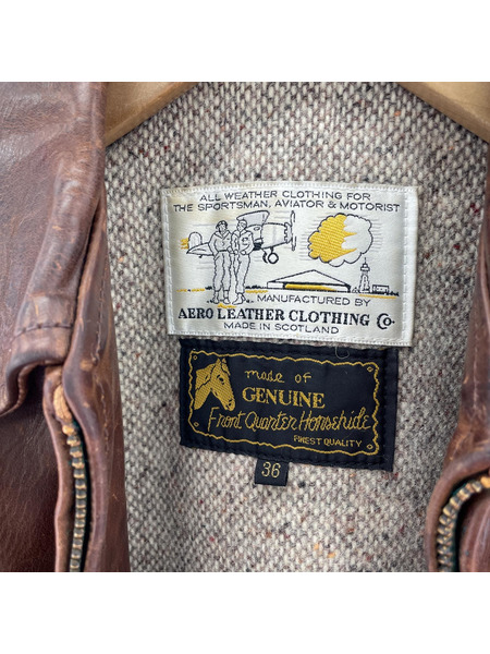 レザージャケット AERO LEATHER HIGHWAYMAN/36[値下]