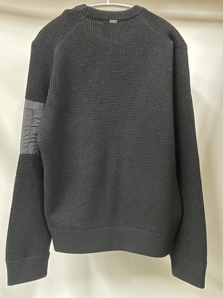 HERNO 袖ナイロンポケット ウールニット 46 ブラック